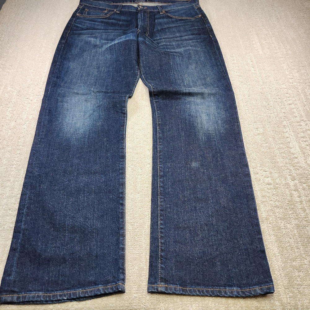Lucky Brand Jeans Men 34x32 361 Vintage Straight Dark Wash Relaxed Fit Whiskers